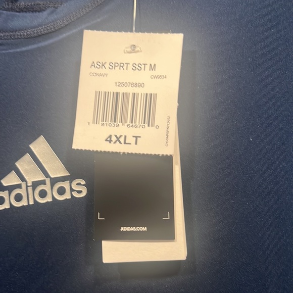 Adidas Training Compression Mesh Back Alphaskin Sport Short Sleeve Crew Neck Tee - Picture 6 of 6